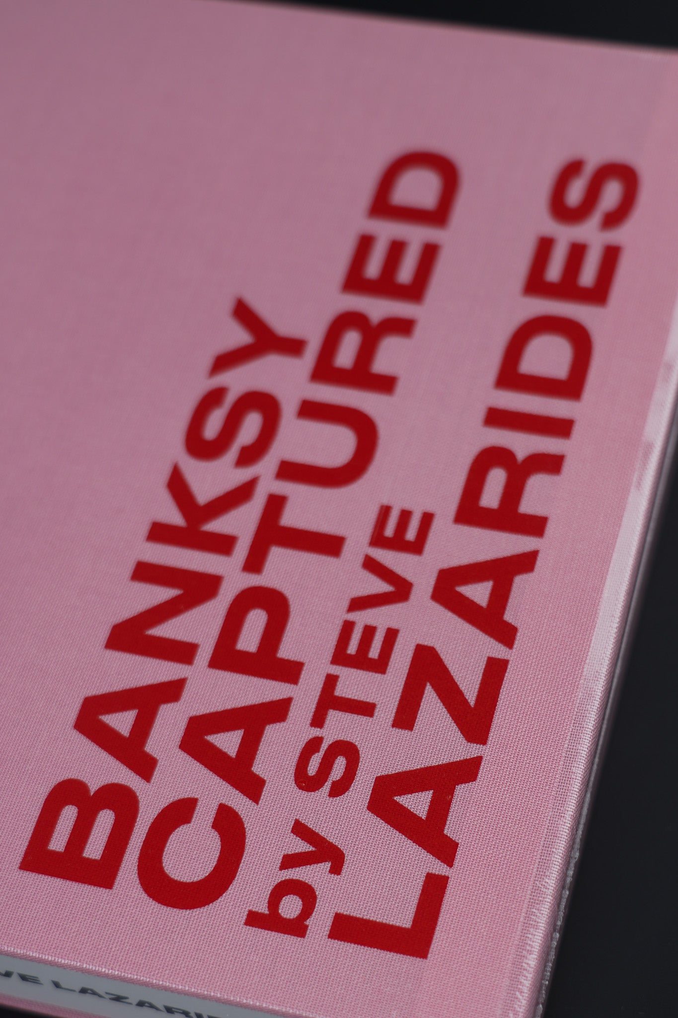 Close-up of the slipcase in Banksy Captured Volume 2 by Steve Lazarides, marking its exclusivity.