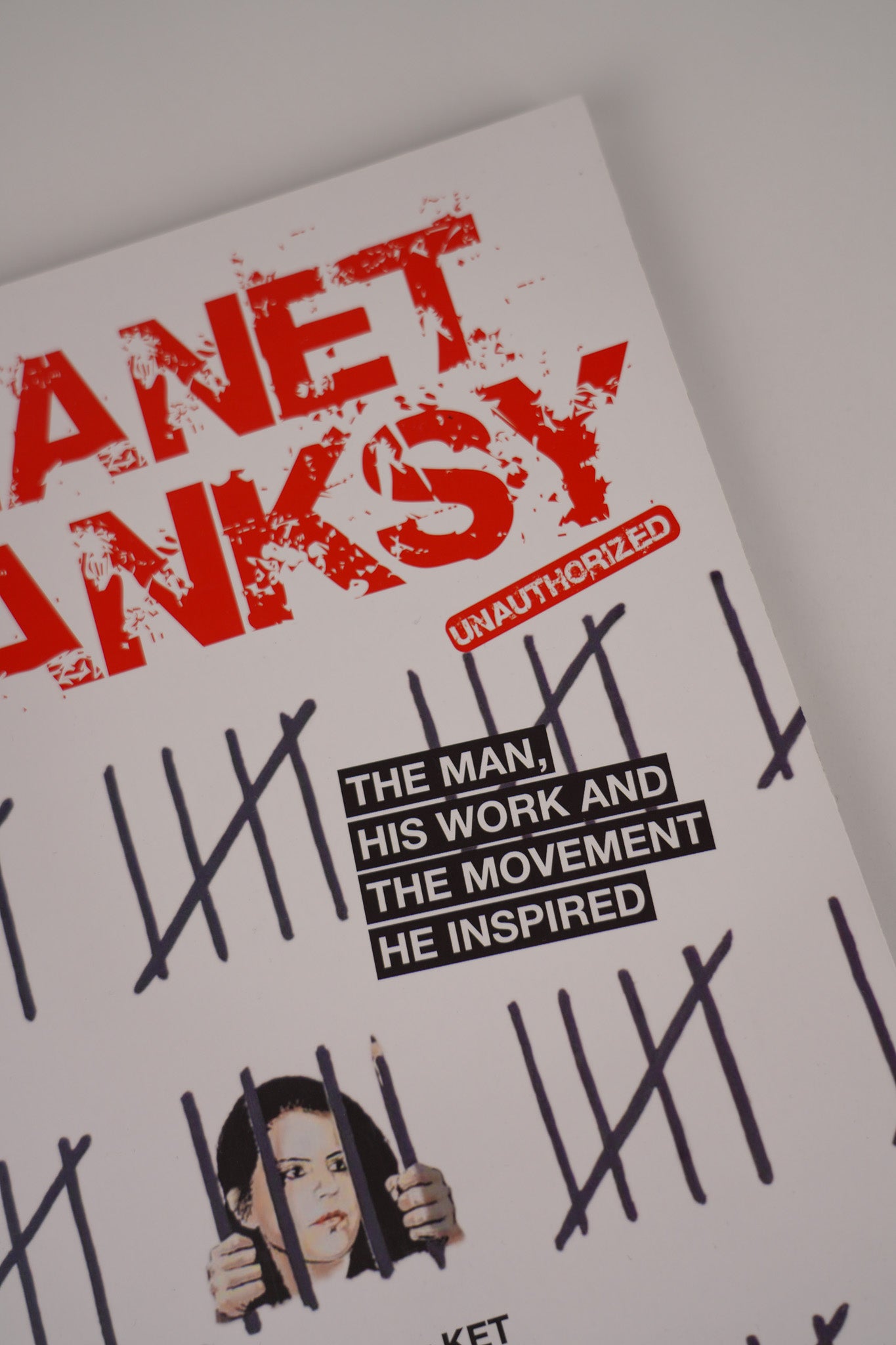 Detailed shot of "Planet Banksy" front cover, highlighting textures and vivid illustrations from the book.