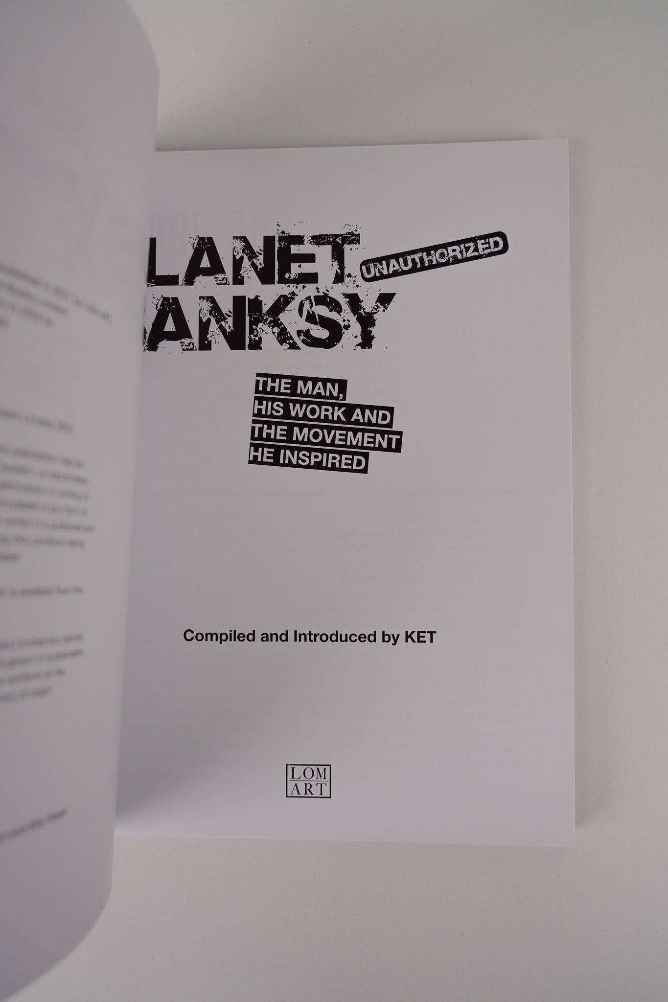 Title page of the book Planet Banksy by KET, showcasing the book's name and author.